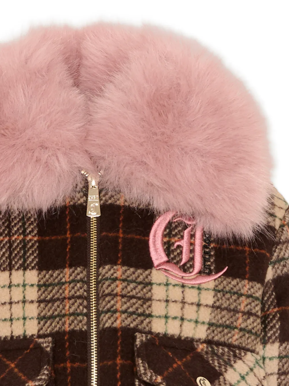 Just Cavalli Kids Jack met tartan-ruit Bruin