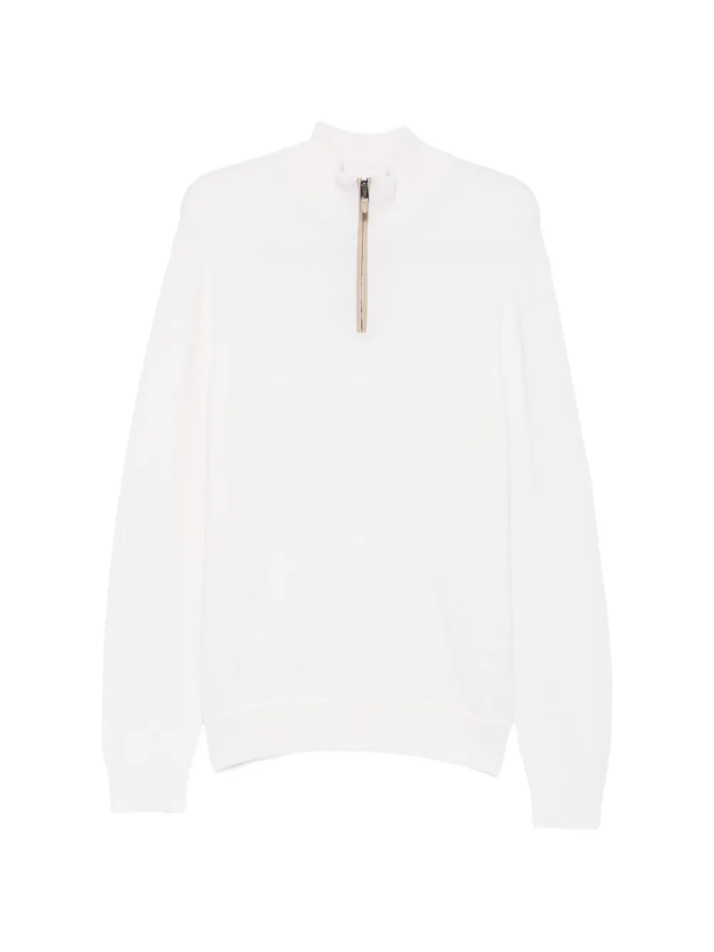 Canali half-zip waffle-knit sweater