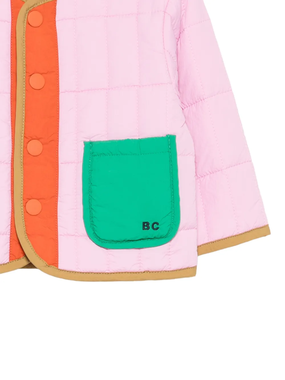 Bobo Choses Gewatteerd jack met colourblocking Roze