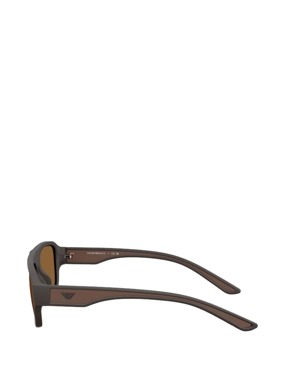 Emporio Armani Zonnebril met rechthoekig montuur Bruin