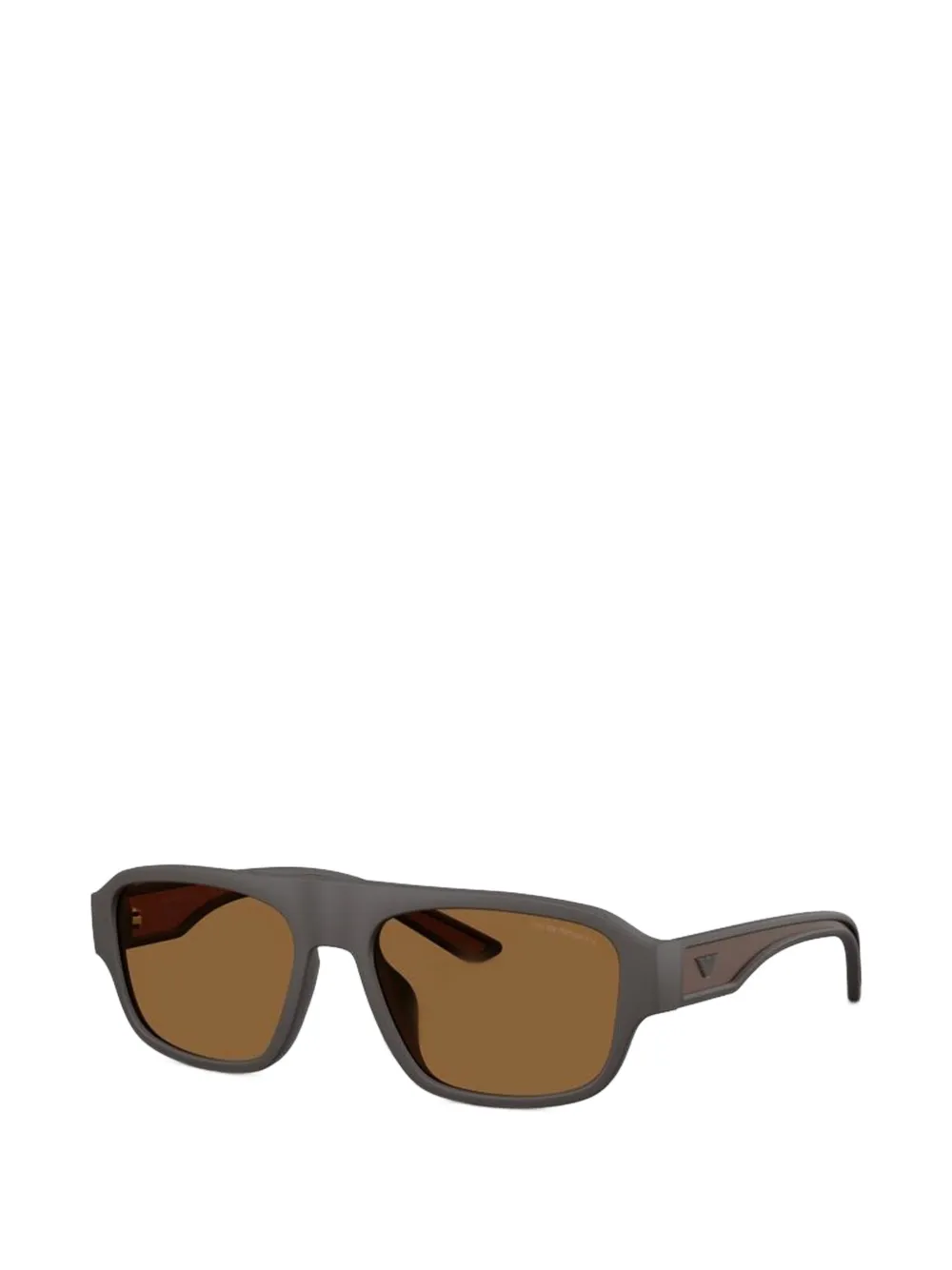 Emporio Armani Zonnebril met rechthoekig montuur Bruin