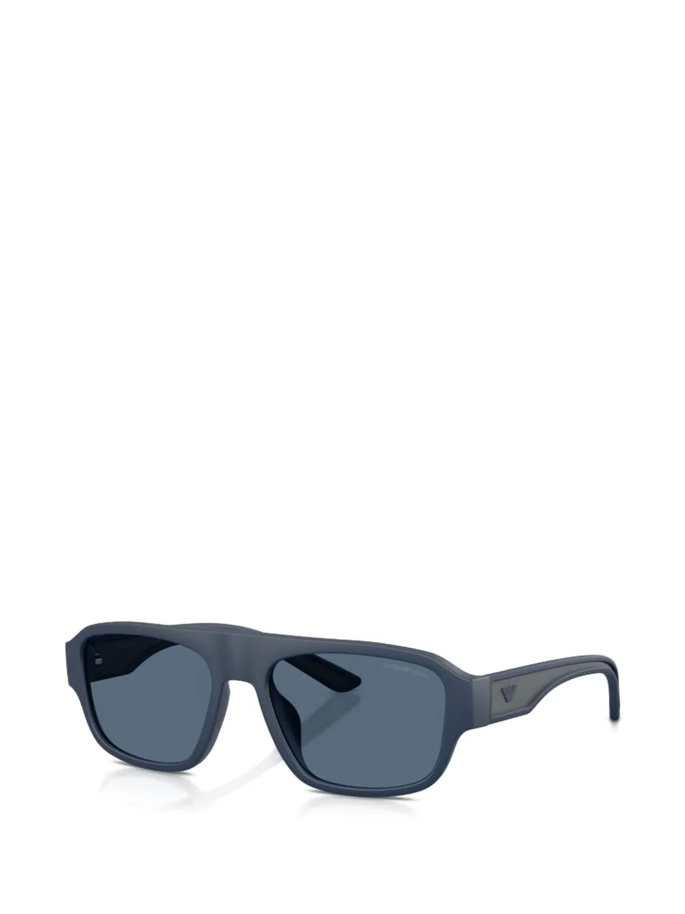 Emporio Armani Zonnebril met rechthoekig montuur Blauw