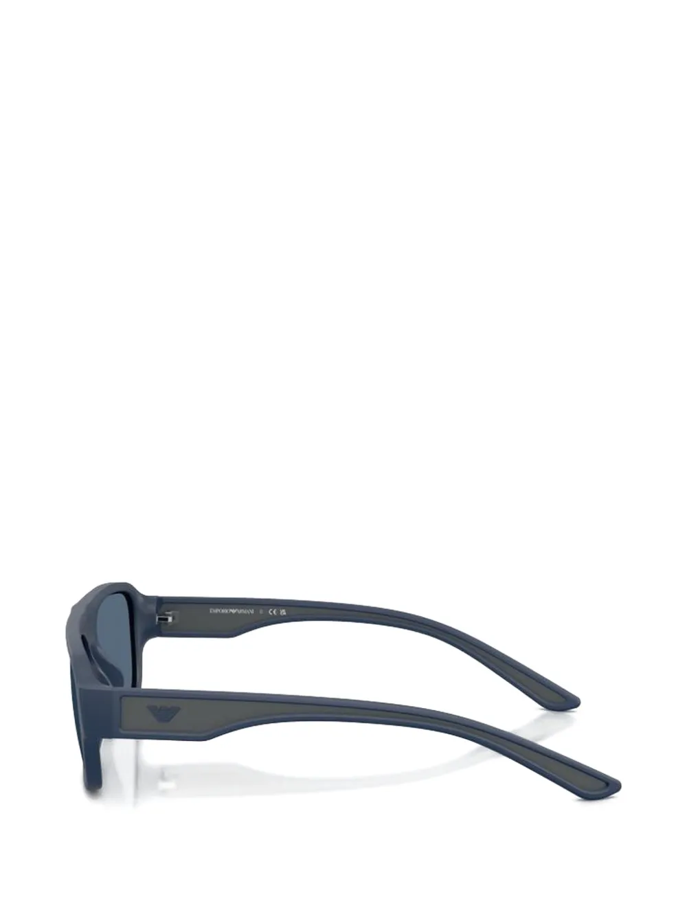 Emporio Armani Zonnebril met rechthoekig montuur Blauw