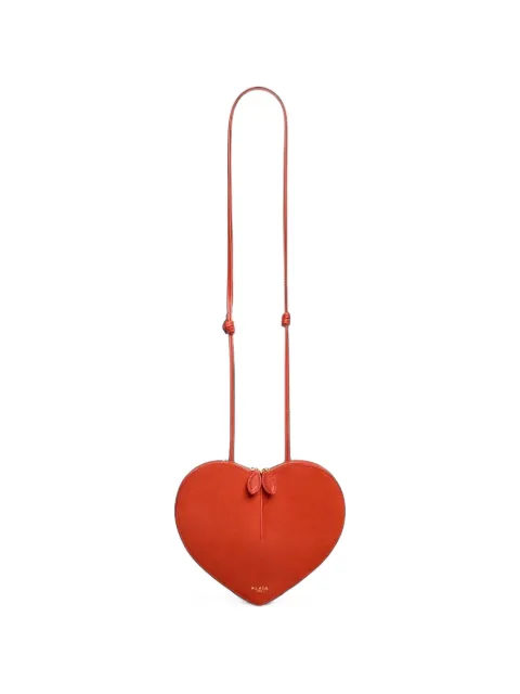 Alaïa Le Coeur goat suede shoulder bag