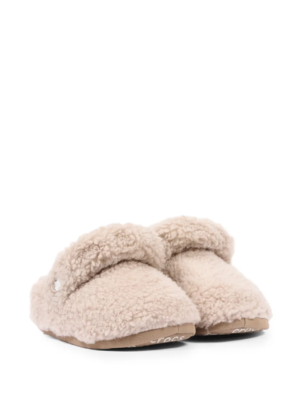 Crocs Kids sandales en peau lainée artificielle - Tons neutres Crocs Kids sandales en peau lainée artificielle - Tons neutres
