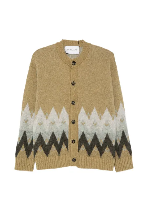 AMARANTO  zigzag-knit cardigan