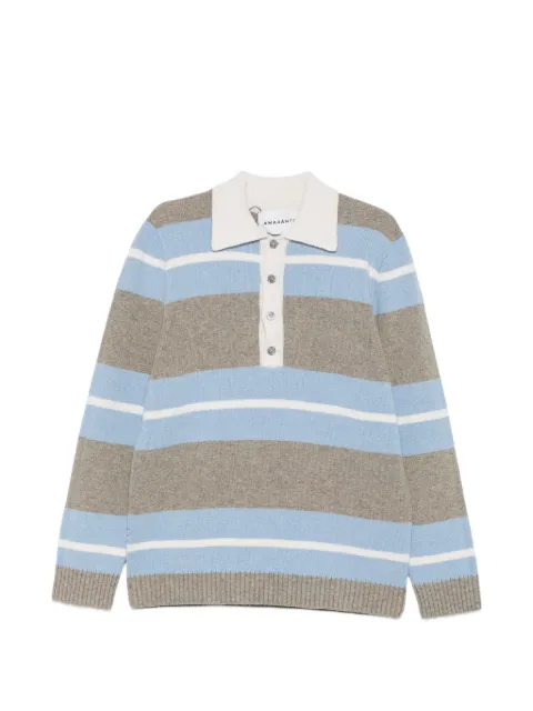 AMARANTO  playera tipo polo a rayas con botones