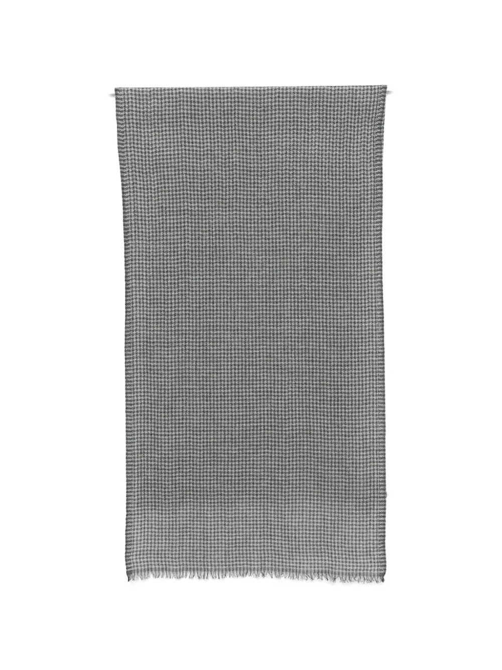 Canali houndstooth-pattern fringed scarf