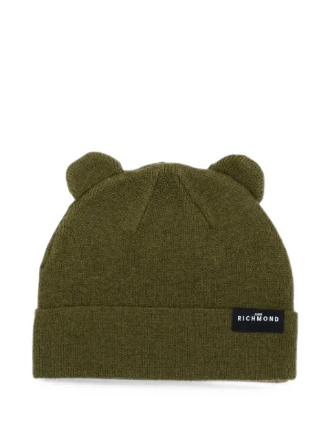 John Richmond Junior logo-patch beanie hat