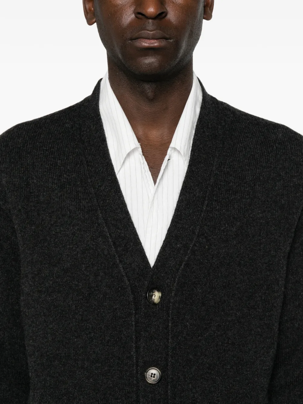 AMARANTO Button-up vest met V-hals Grijs