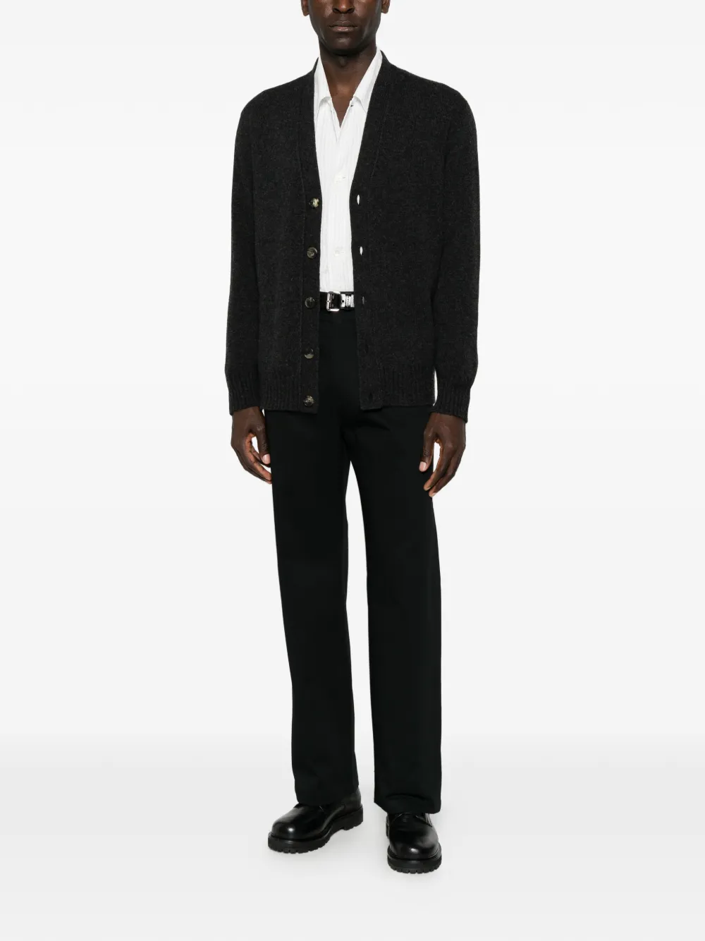 AMARANTO Button-up vest met V-hals Grijs