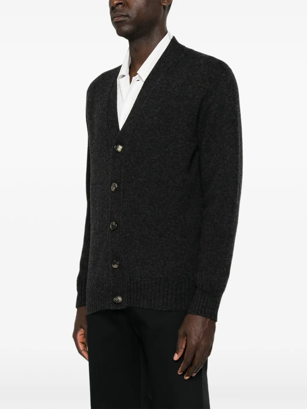 AMARANTO Button-up vest met V-hals Grijs