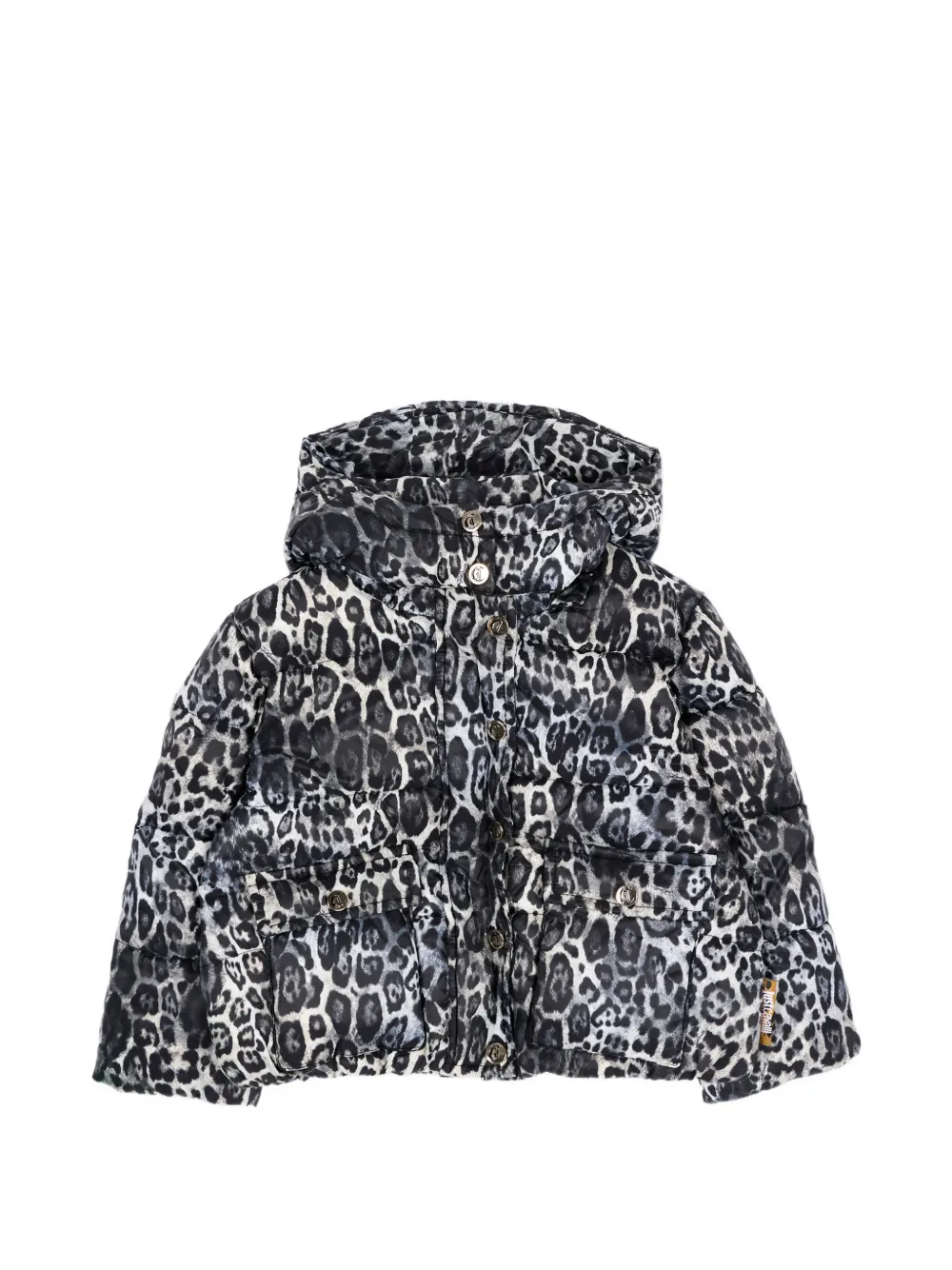 Just Cavalli Kids leopard-print padded jacket - Bianco