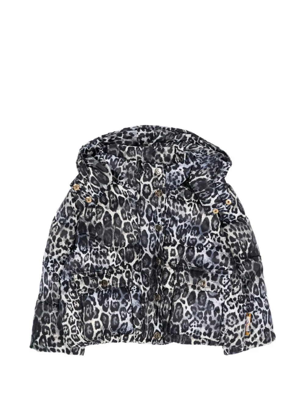 Just Cavalli Kids Gewatteerd jack met luipaard-print Wit