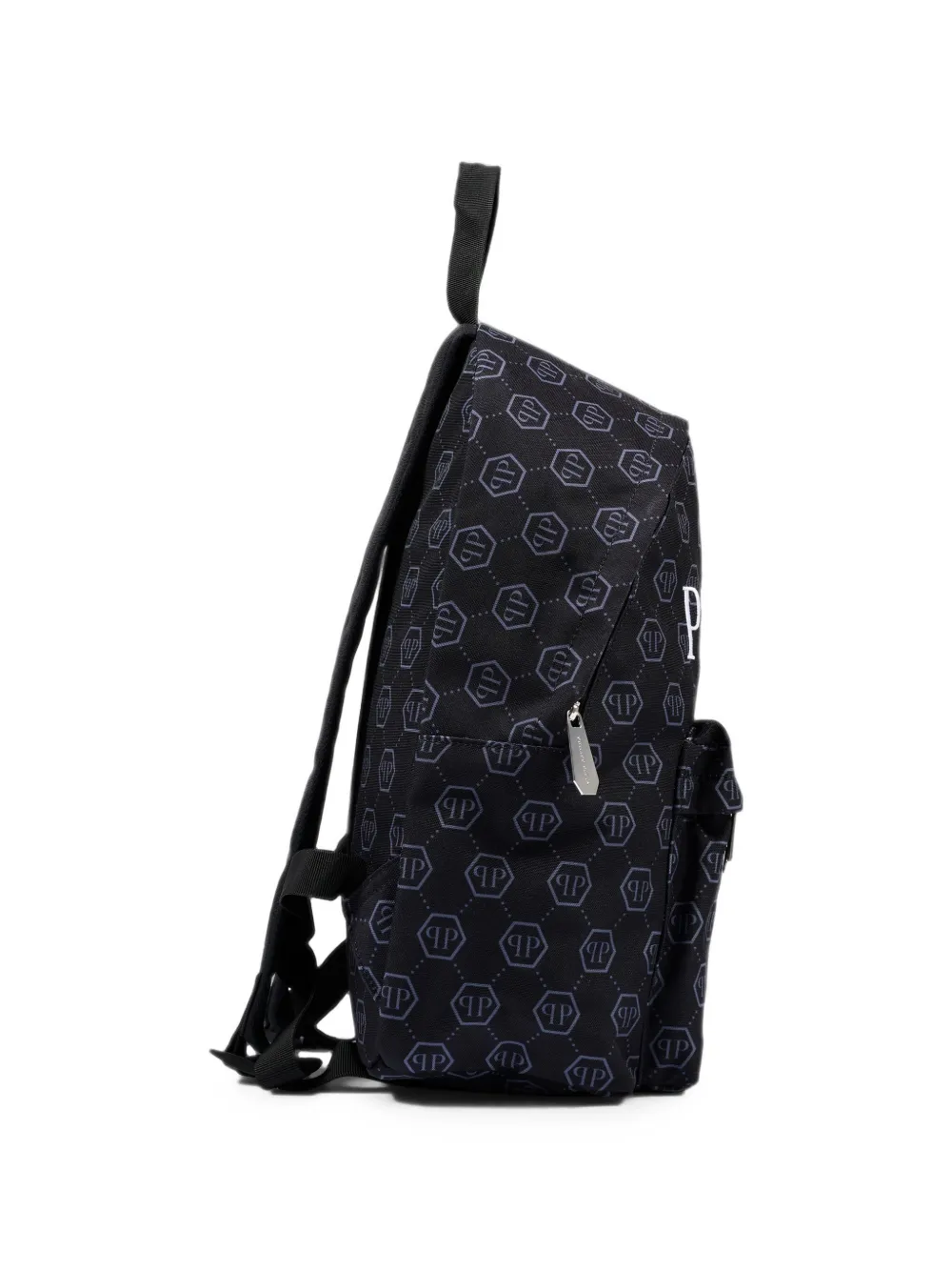 Philipp Plein Junior Rugzak met logoprint en monogram Zwart