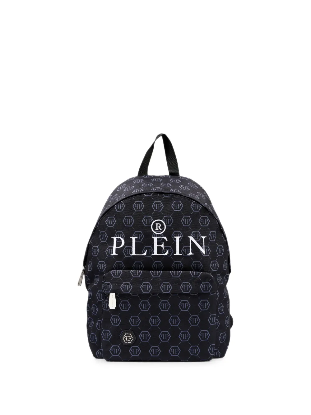 Philipp Plein Junior logo-print monogram backpack - Nero