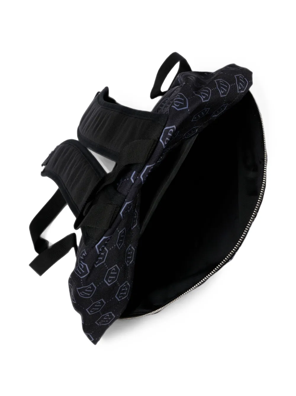 Philipp Plein Junior Rugzak met logoprint en monogram Zwart