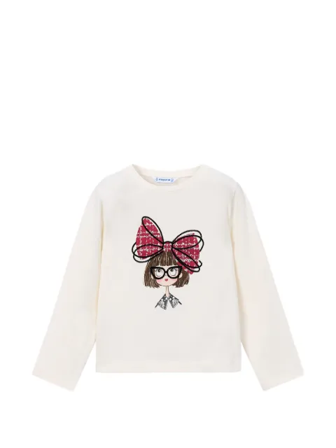 Mayoral cartoon-print long-sleeve T-shirt