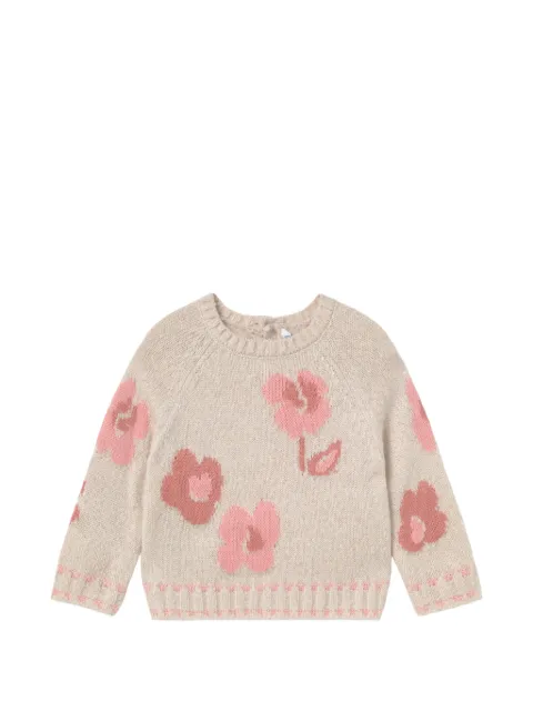 Mayoral jersey con motivo floral en jacquard