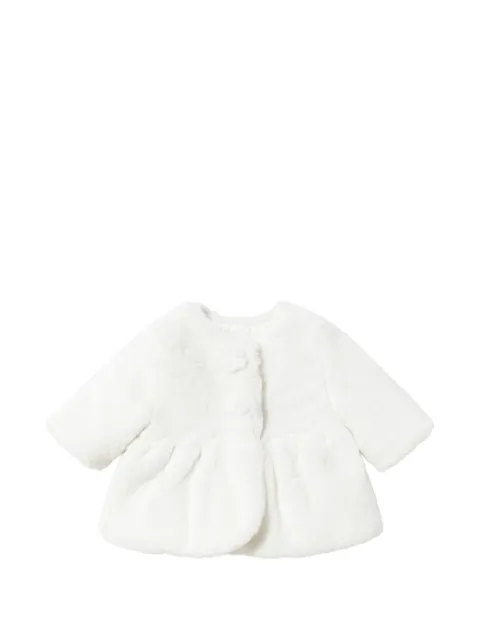 Mayoral single-breasted faux-fur coat