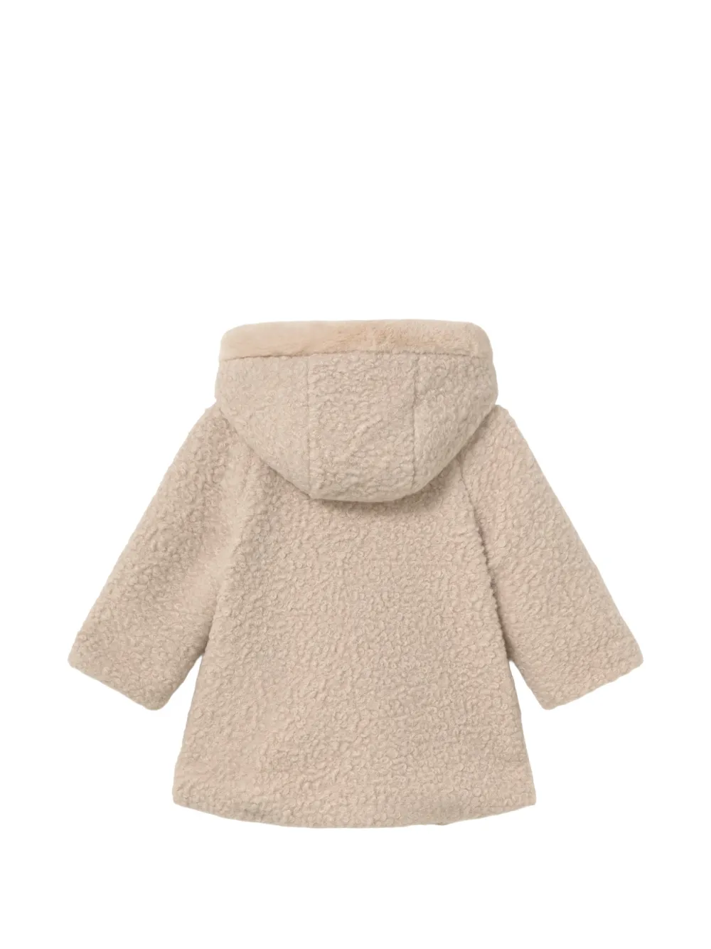 Mayoral bow-detail hooded coat Beige