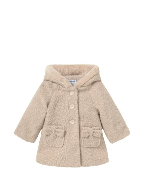 Mayoral bow-detail hooded coat