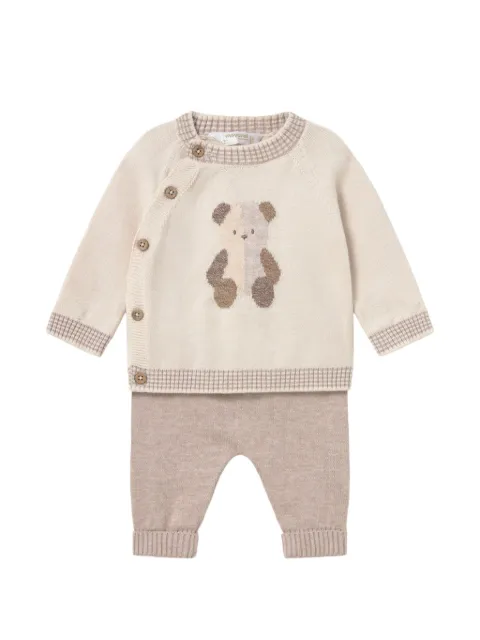 Mayoral set de pantalones y suéter tejido con motivo Teddy Bear en intarsia