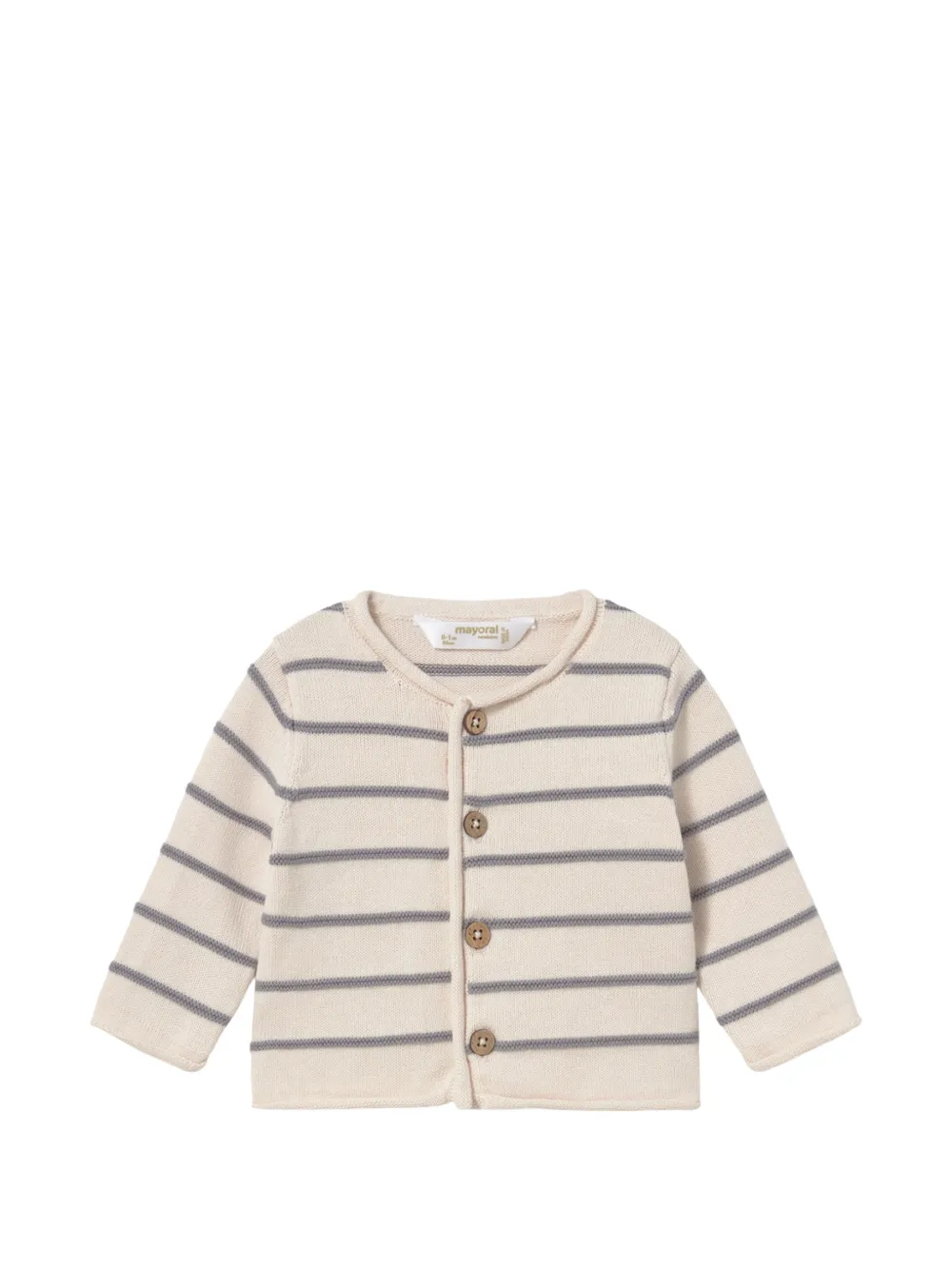 Mayoral cable-knit striped ensemble (set of three) Grijs