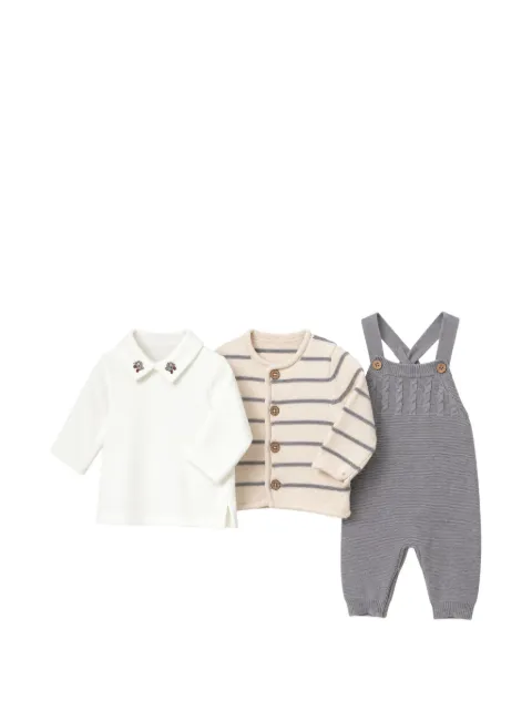 Mayoral cable-knit striped ensemble (set of three)