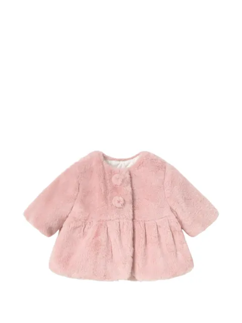 Mayoral faux-fur gathered coat