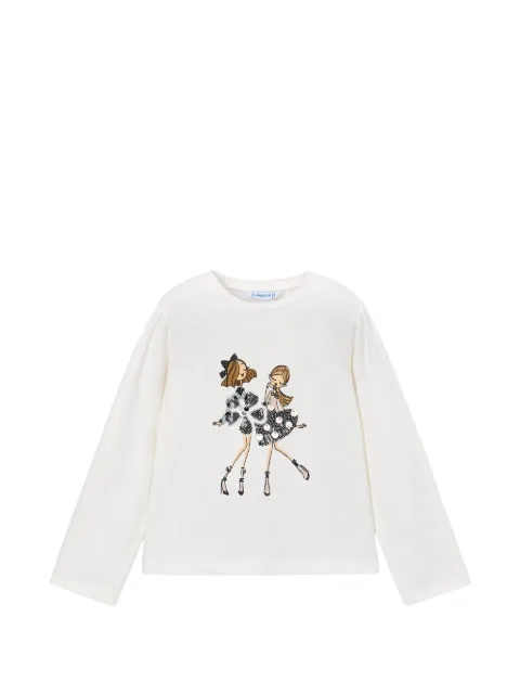Mayoral graphic-print sequin-embellished T-shirt