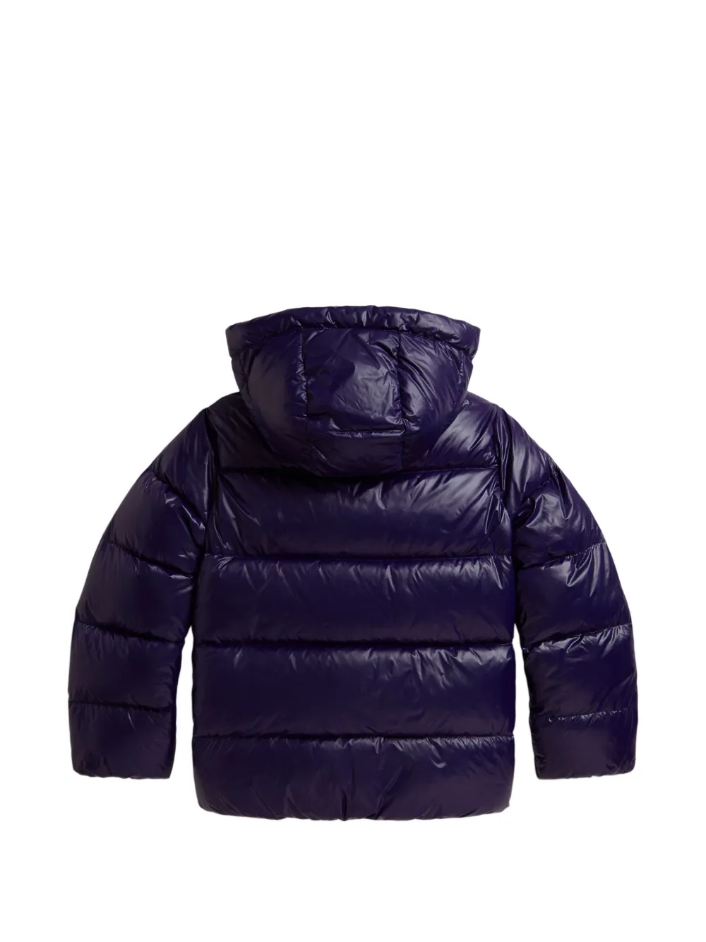 POLO RALPH LAUREN KIDS glossy down hooded jacket Blauw