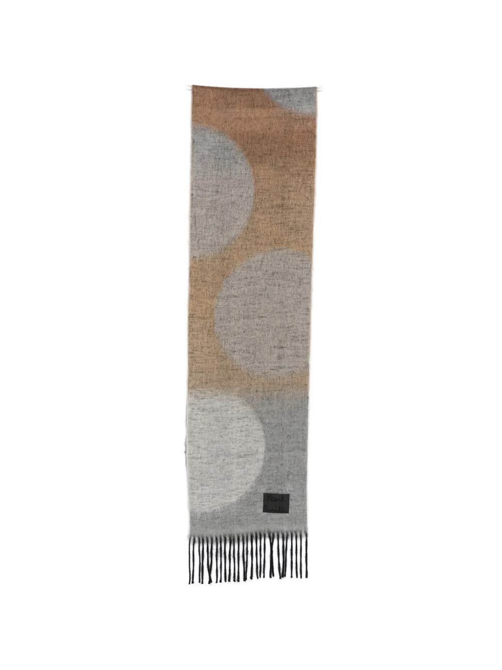 Paul Smith polka-dot fringed scarf - Grau