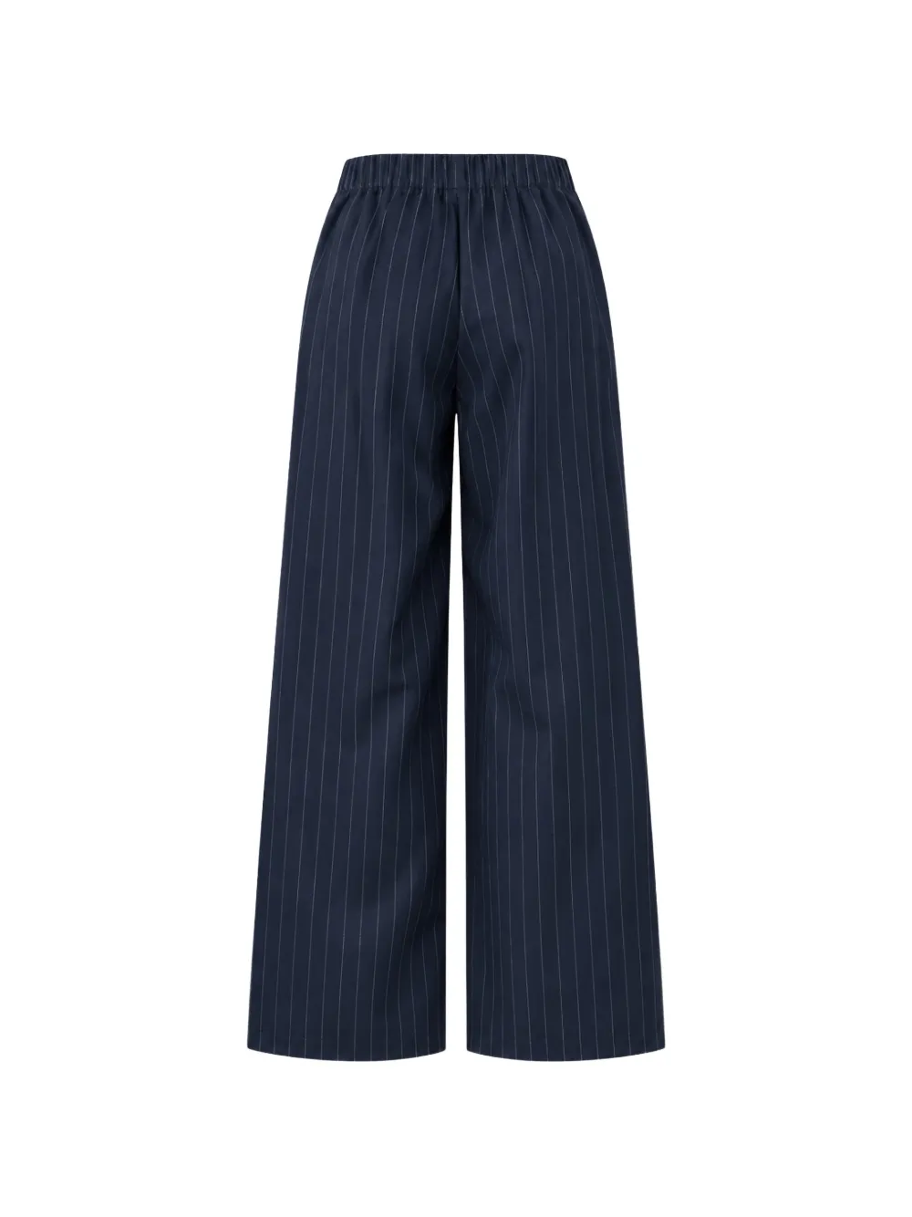 SOLOTRE Plooibroek met krijtstreep Blauw