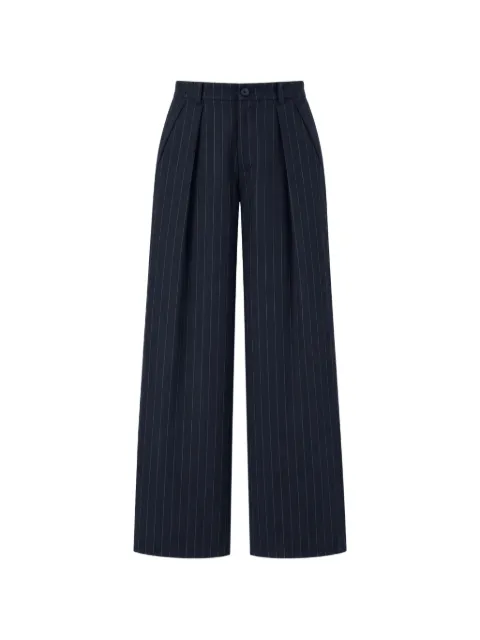 SOLOTRE pinstriped pleated trousers
