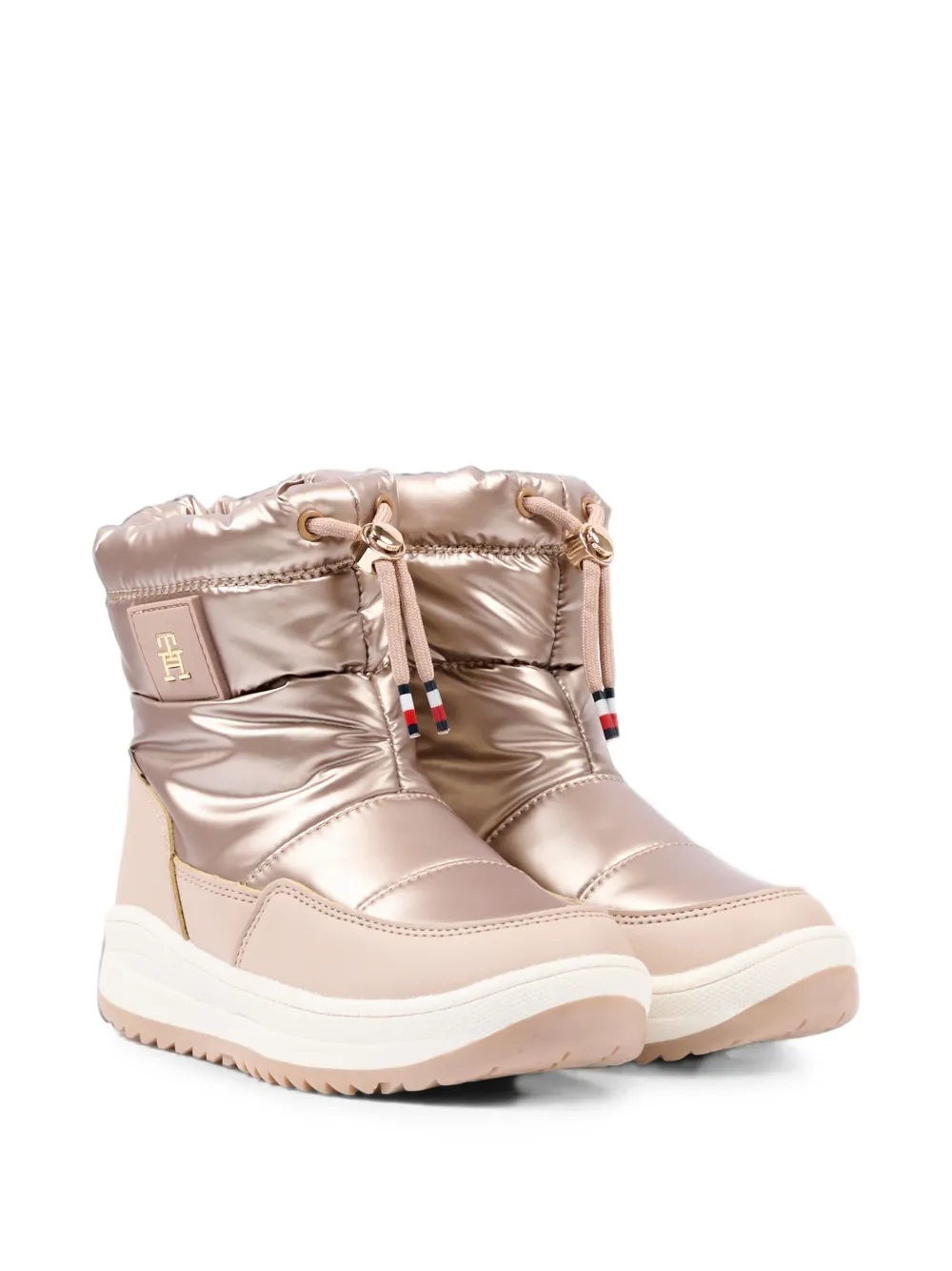 Tommy Hilfiger Junior quilted metallic-finish boots - Rosa