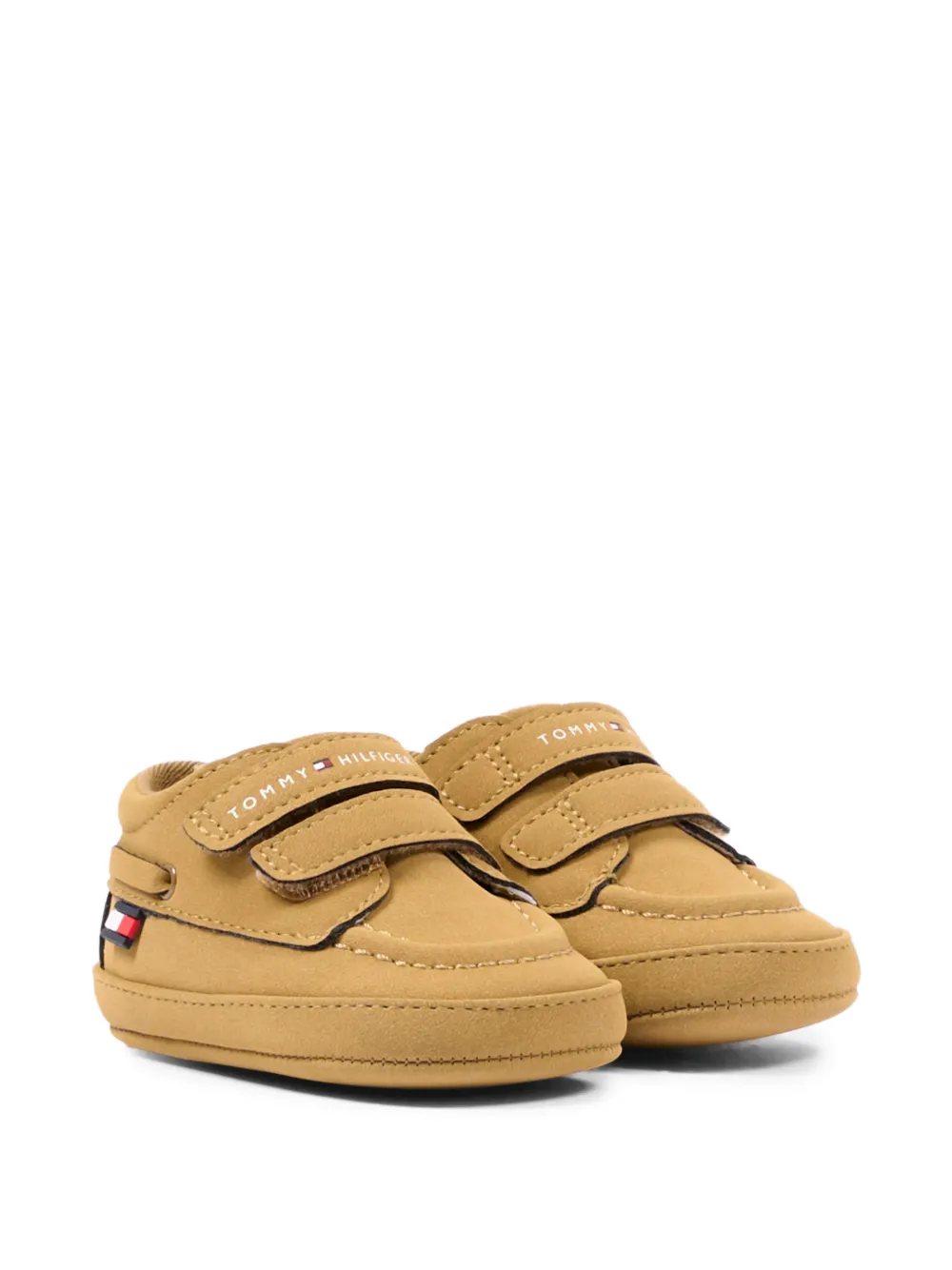 Tommy Hilfiger Junior logo-detail touch-strap sneakers - Toni neutri