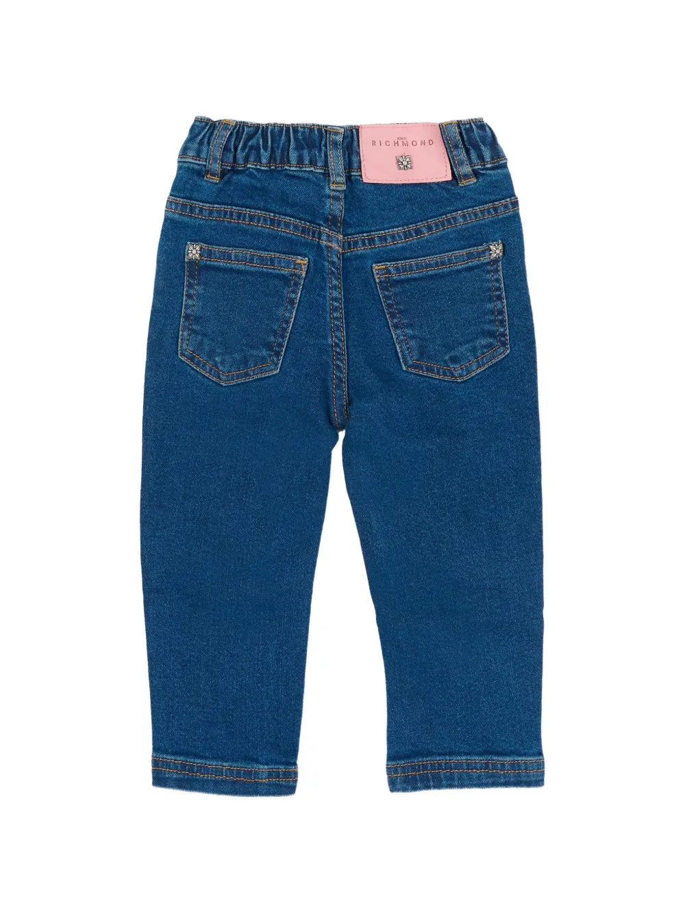 John Richmond Junior Jeans met logopatch Blauw