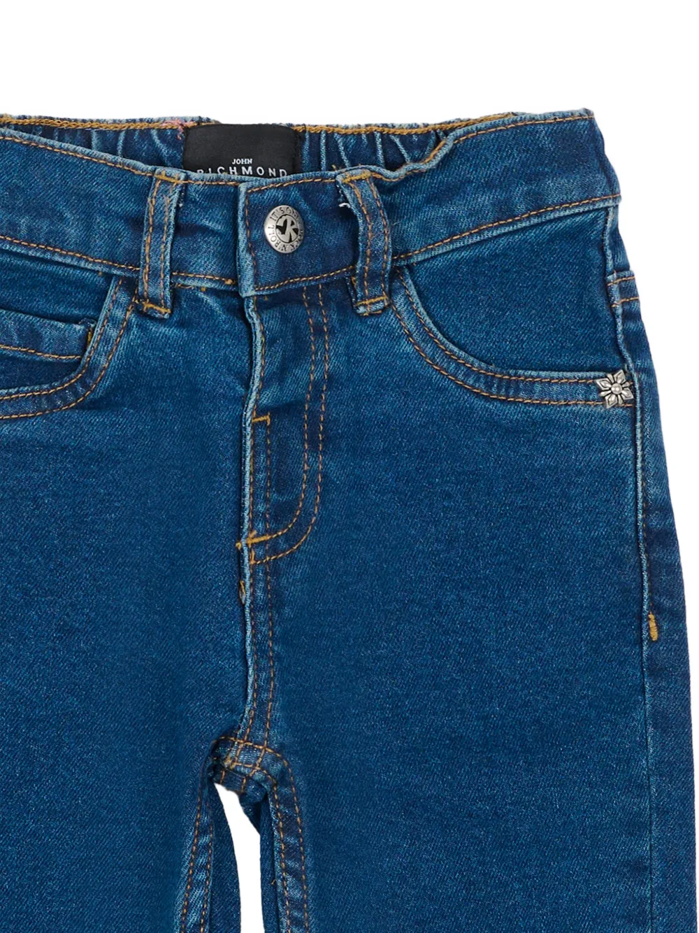 John Richmond Junior Jeans met logopatch Blauw
