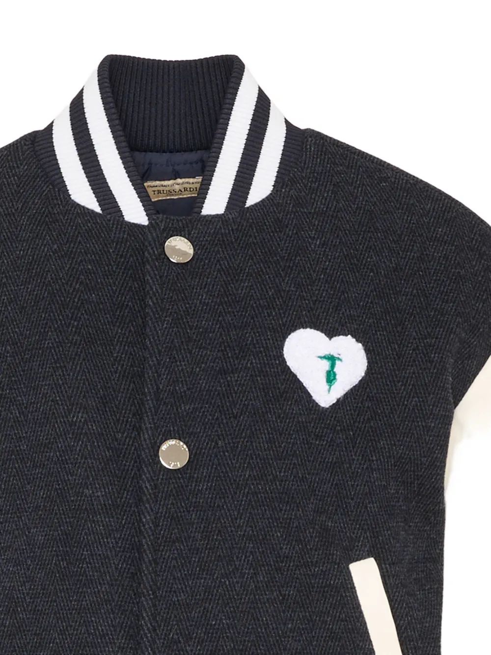 TRUSSARDI JUNIOR Bomberjack met visgraat-patroon Blauw