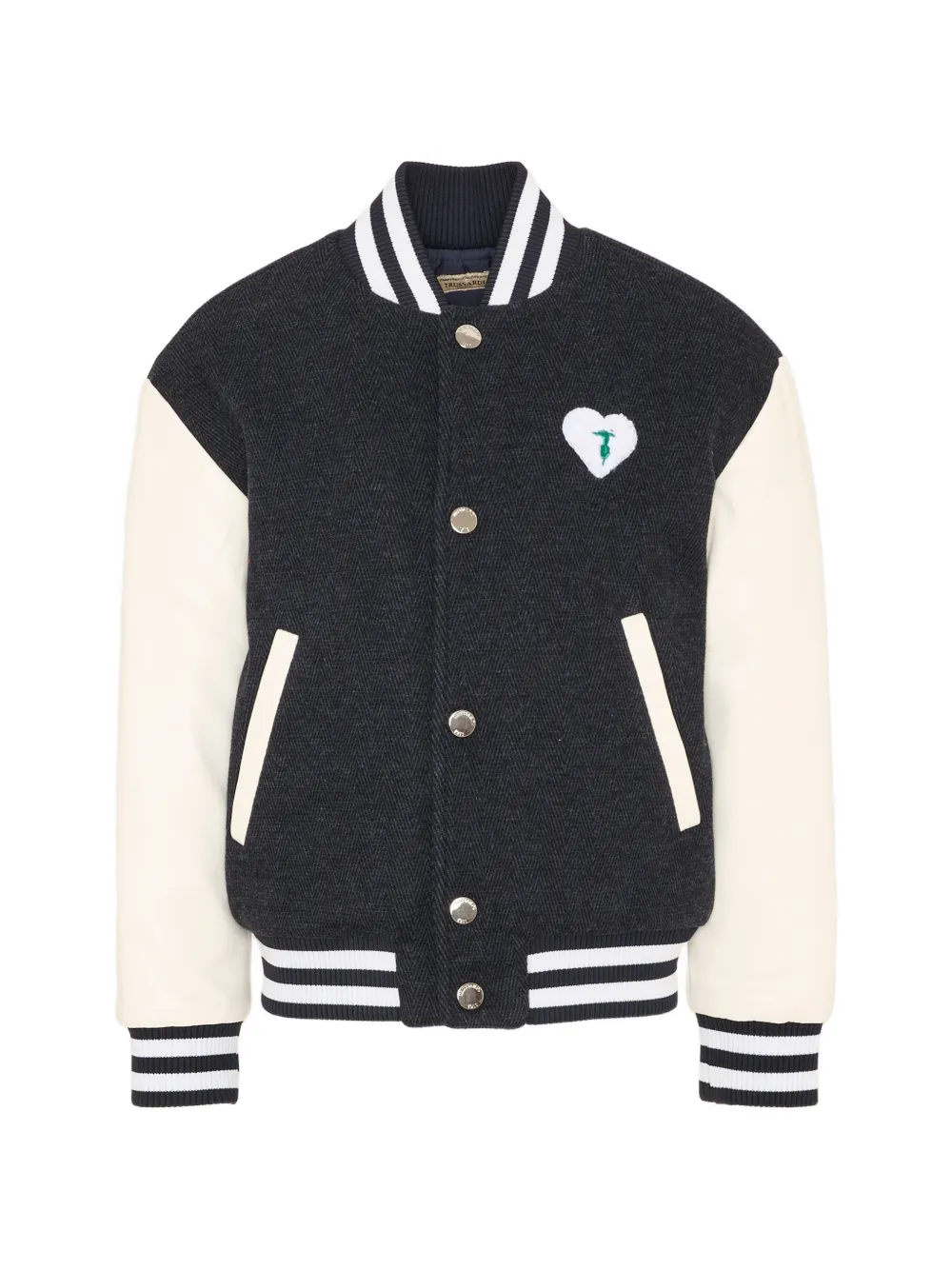 TRUSSARDI JUNIOR Bomberjacke mit Fischgrätenmuster - Blau