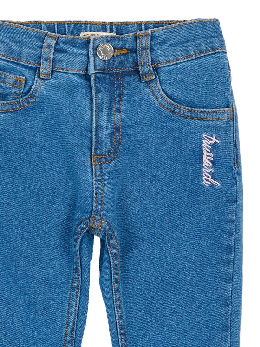 TRUSSARDI JUNIOR Jeans met geborduurd logo Blauw