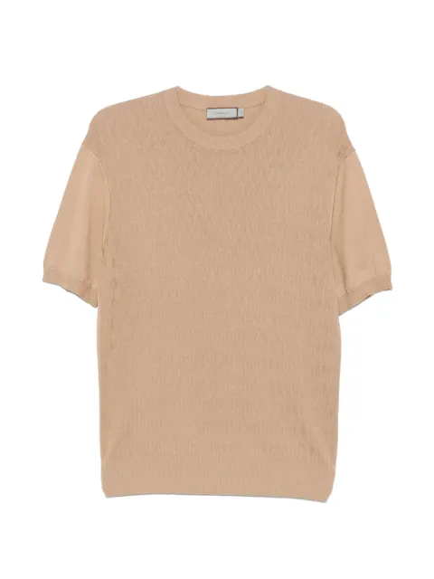 Canali textured-knit short-sleeves T-shirt
