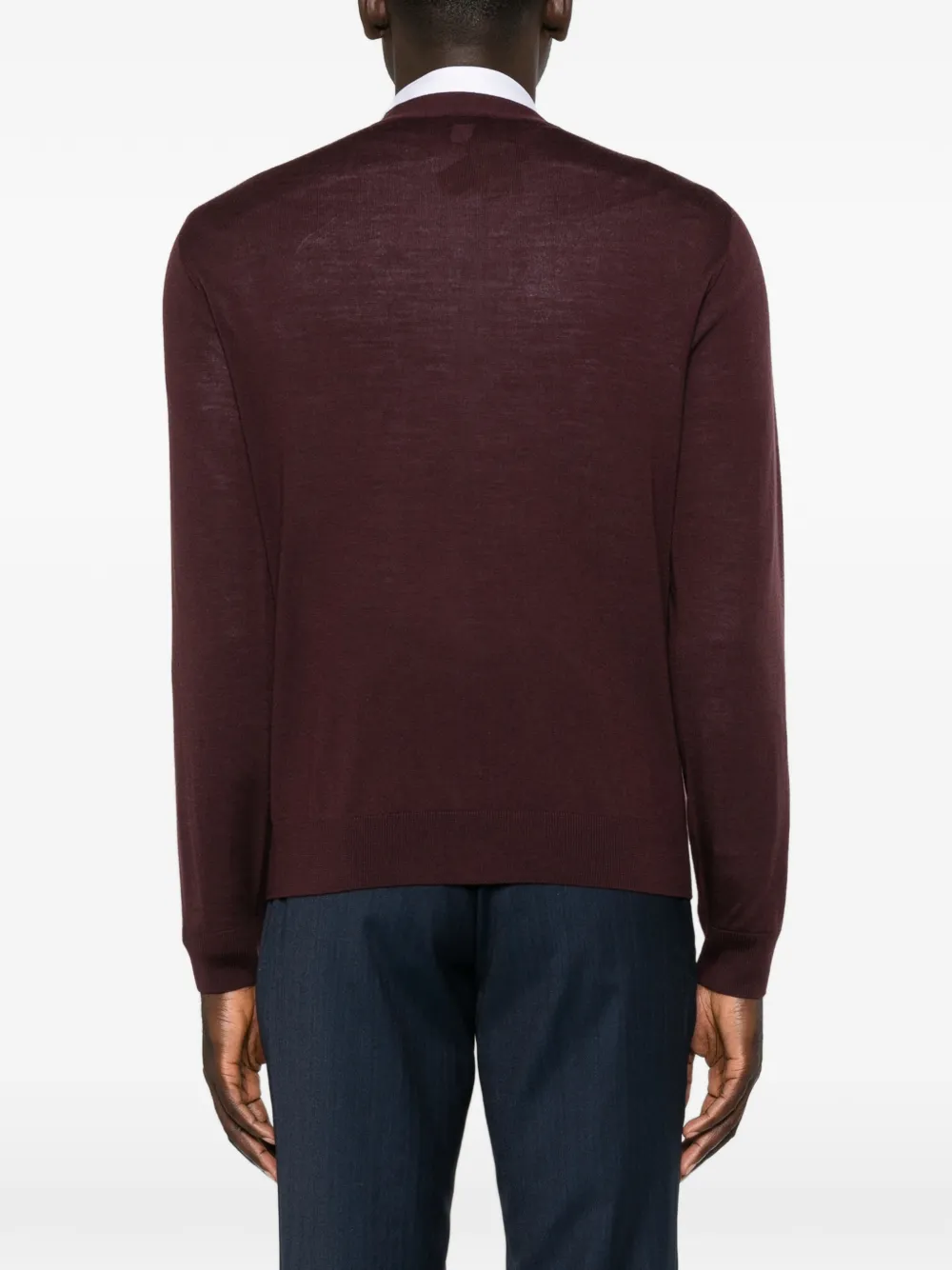 Canali Vest met V-hals en knoopsluiting Paars