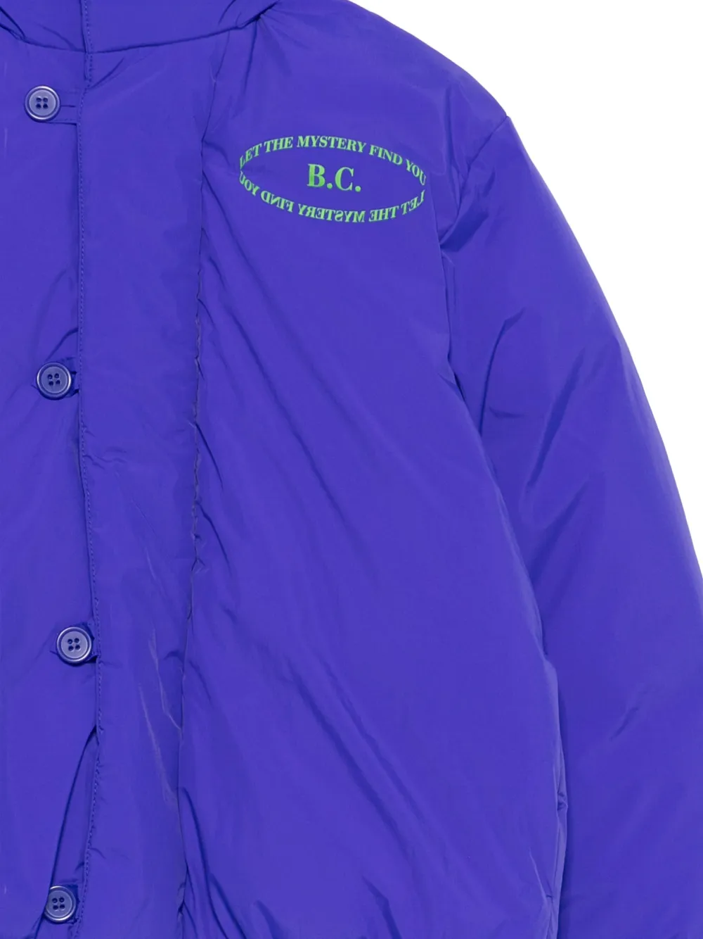 Bobo Choses Gewatteerd jack met logoprint Paars