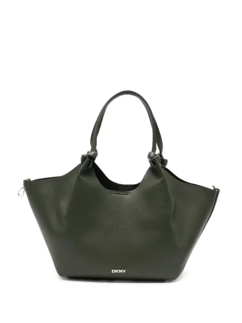 DKNY knot-detail pebbled tote bag