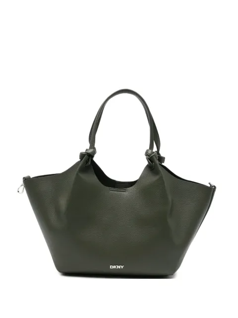 DKNY knot-detail pebbled tote bag