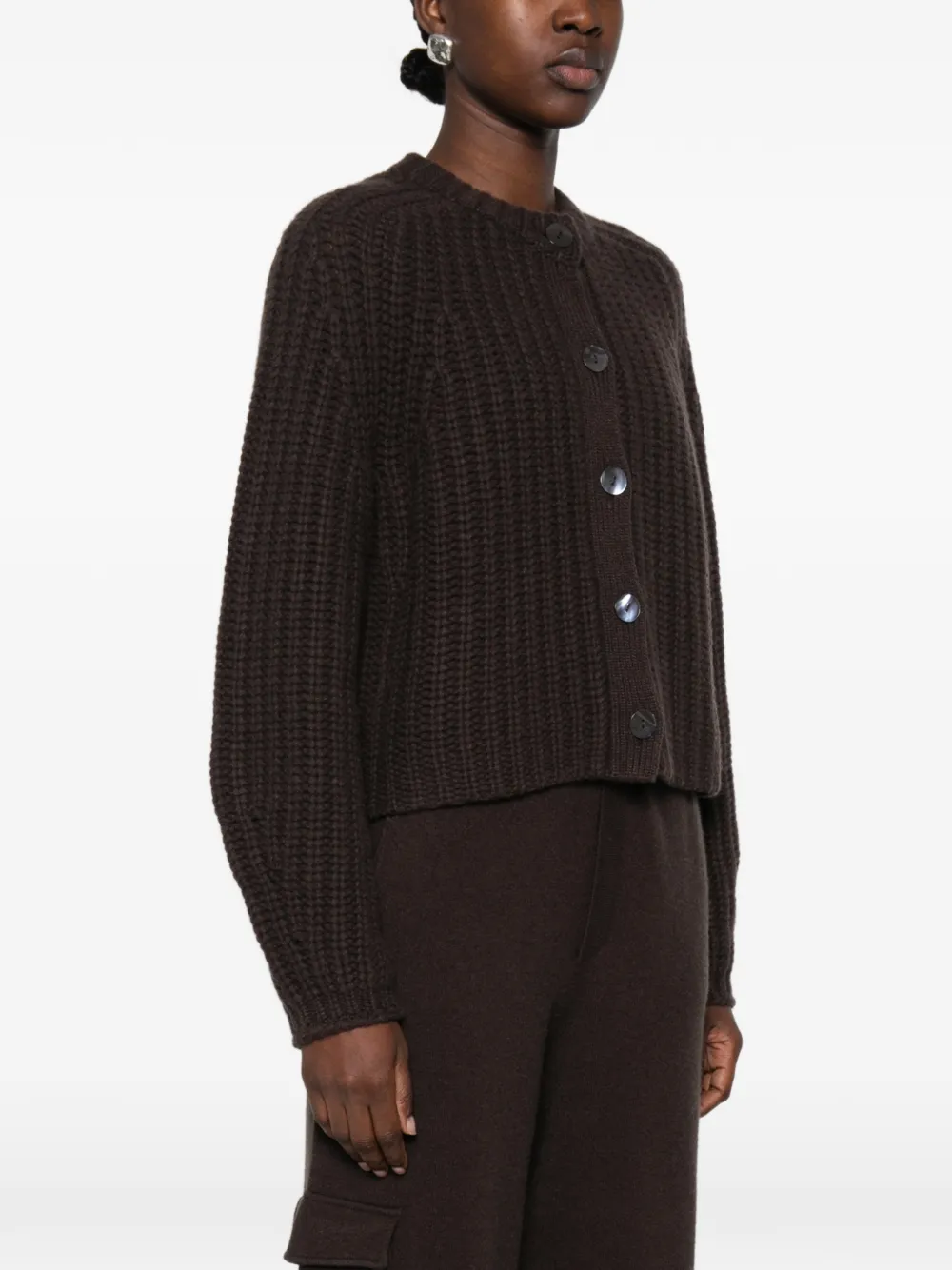 Ftc Grofgebreid vest Bruin
