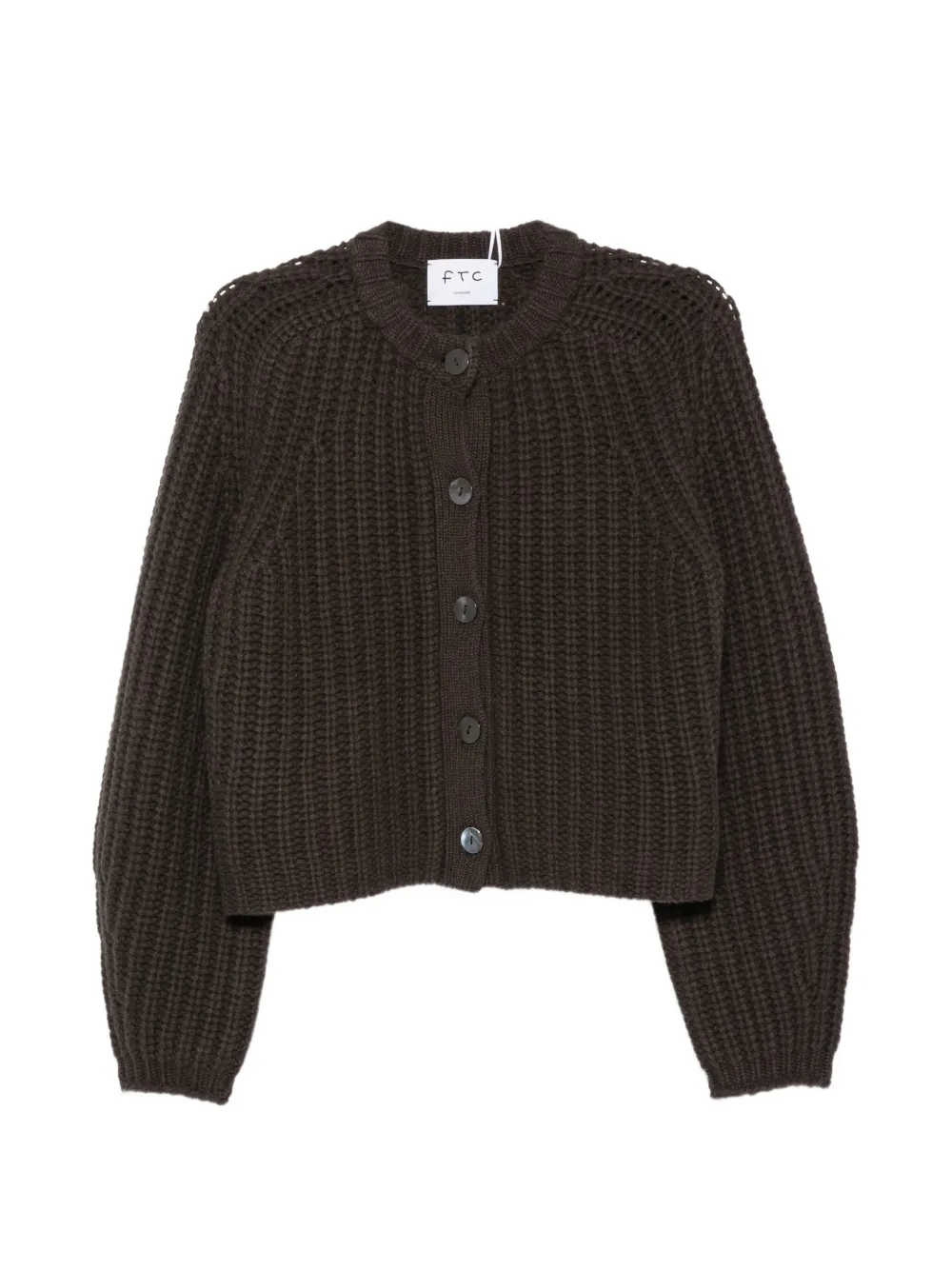 Ftc chunky-knit button-up cardigan - Brown
