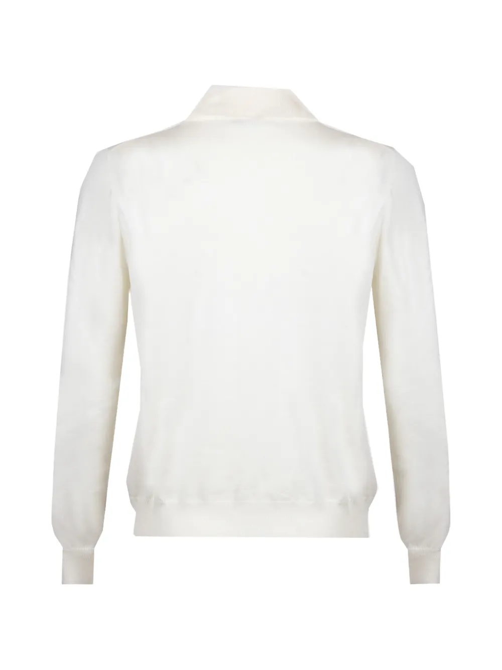 Tagliatore Trui met hoge hals en scheerwol Wit